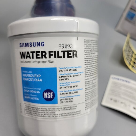 Samsung Water Filter DA29-00003G Ice & Water Refrigerator Genuine 1 PACK SEALED - Picture 11 of 11